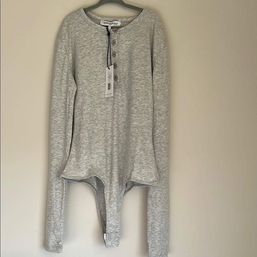 WeWoreWhat Gray Bodysuit